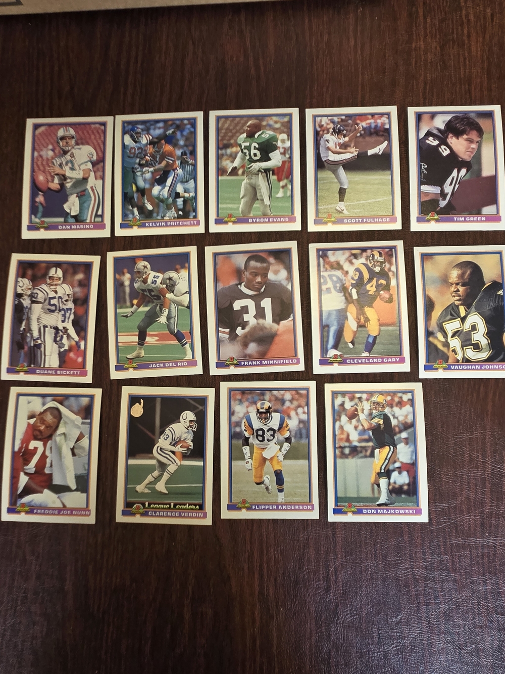 Vintage Football Trading Card Lot 1991